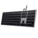 Satechi Teclado QWERTY retroiluminado USB-C Slim W3 con cable y teclado numérico Gris