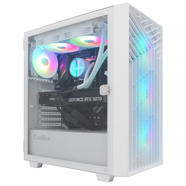 DeepGaming - PC Gamer VORTEX Intel Core i7-14700F - RAM 32Go - 1To SSD PCIe4.0 - Nvidia RTX 5060 8Go - Windows 11 Pro. Blanc
