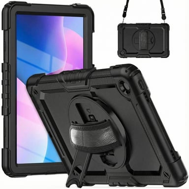 Funda imoshion con correa de mano y bandolera para Lenovo M10 Plus (3rd gen) - Negro
