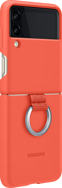 Coque Samsung G Z Flip 3 Silicone avec anneau Corail Samsung