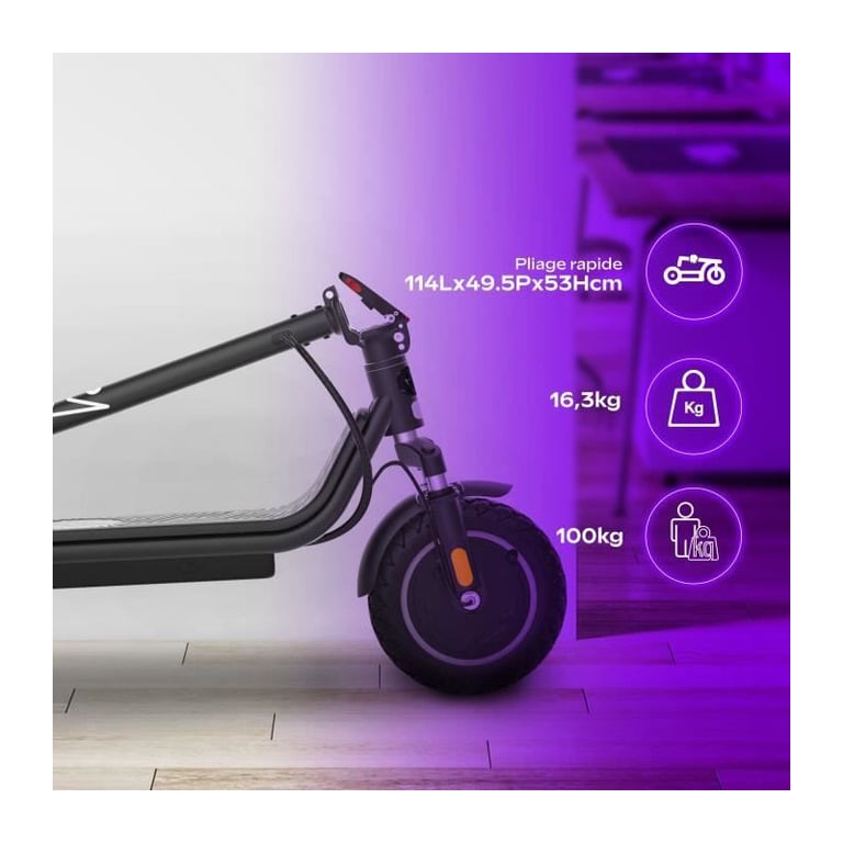 Trottinette Électrique EZWAY EX100 – Moteur 450W, Autonomie 25 km - vue 4