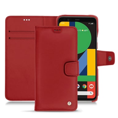 Housse cuir Google Pixel 4 XL -  - Rouge - Cuir lisse