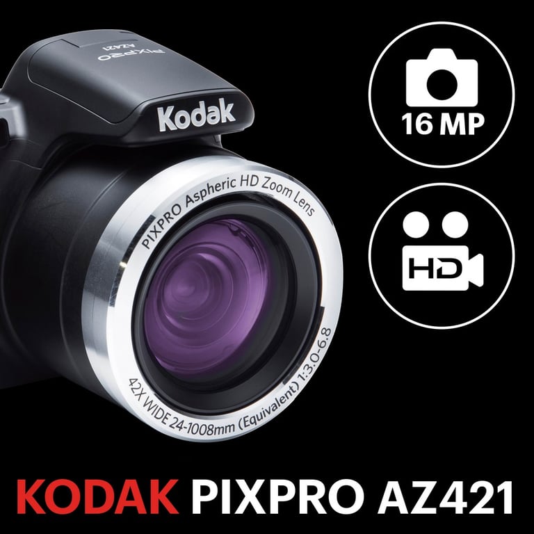 KODAK Pixpro AZ421 Pack Appareil + Housse + 2 batteries - Appareil