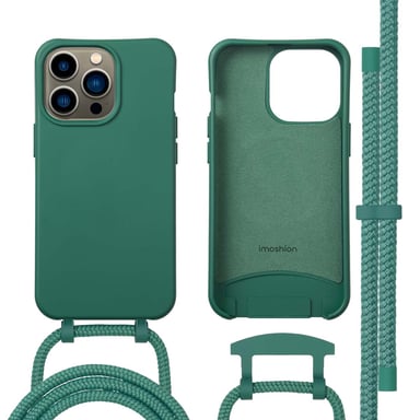 imoshion Coque arrière Color avec cordon amovible et MagSafe pour Apple iPhone 13 Pro - Vert foncé
