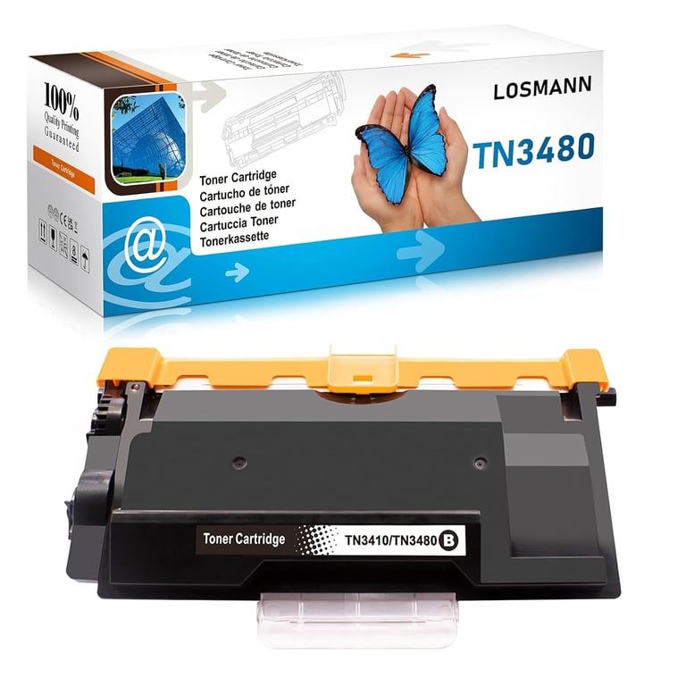 1x Cartouche de Toner Compatible pour TN 3480 TN 3430 TN3480 TN3430 HL L5000D HL L5100DN HL L5200DW HL L6400DW HL L5200DWT MFC L5750DW MFC L5700DW MFC L5800DW MFC L5850DW MFC L6900DW Neuf