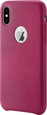 Coque en Cuir Véritable Fabriquée à  la Main pour Apple iPhone X, Rose Fuchsia