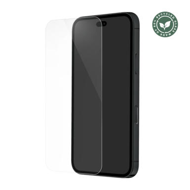 Protecteur d'écran en verre trempé de qualité supérieure (60% verre trempé recyclé) pour Apple iPhone 18 Pro Max, Transparent