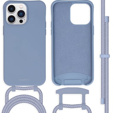 imoshion Coque de couleur avec cordon amovible pour Apple iPhone 14 Pro Max - Ash Blue
