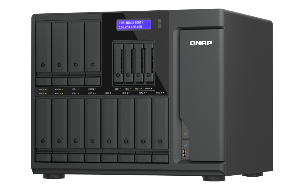 QNAP TVS AIH1688ATX U7 32G serveur de stockage NAS Tower DDR5 0 To QuTS hero Neuf - vue 2