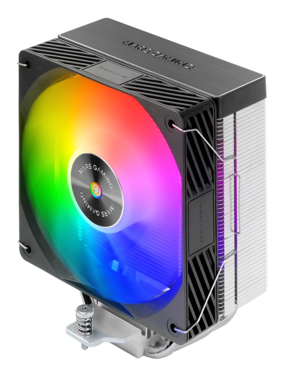 Mars Gaming Mcpu x4argb Disipador Cpu Tdp 4x Heatpipes Hct Ventilador Pwm Argb 120mm - vue 2