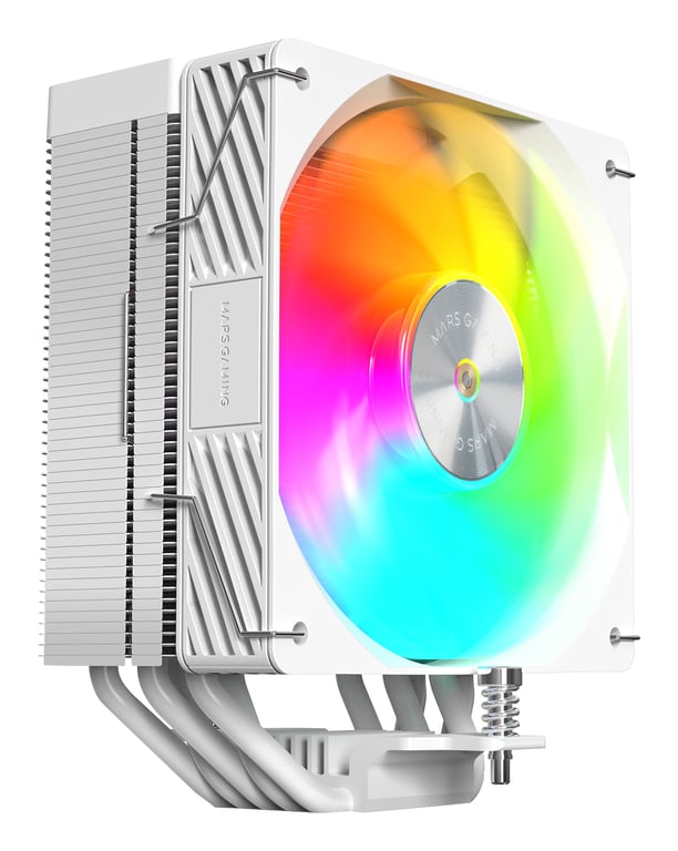 Mars Gaming MCPU X5ARGB Disipador CPU TDP Ventilador PWM SI ARGB 120mm Blanco - vue 2