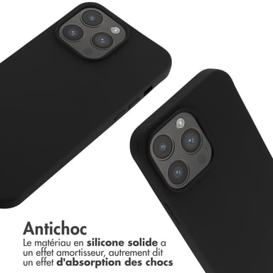 imoshion Coque en silicone avec cordon pour Apple iPhone 14 Pro Max - Noir