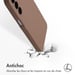 Accezz Coque Liquid Silicone pour Samsung Galaxy A16 - Marron clair