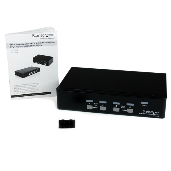 StarTech.com Commutateur KVM 4 Ports VGA USB Montage en Rack Switch KVM 1920x1440 Commutateur KVM 4 x KVM port 1 utilisateur local de bureau pour PN: SV431RACK SVUSB2N1 10... - vue 3