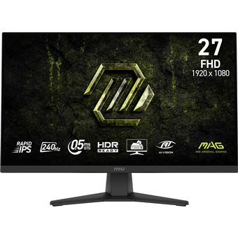 Écran PC MSI MAG 272F X24 27  Full HD IPS 240 Hz 0,5 ms Adaptive-Sync Noir - Neuf
