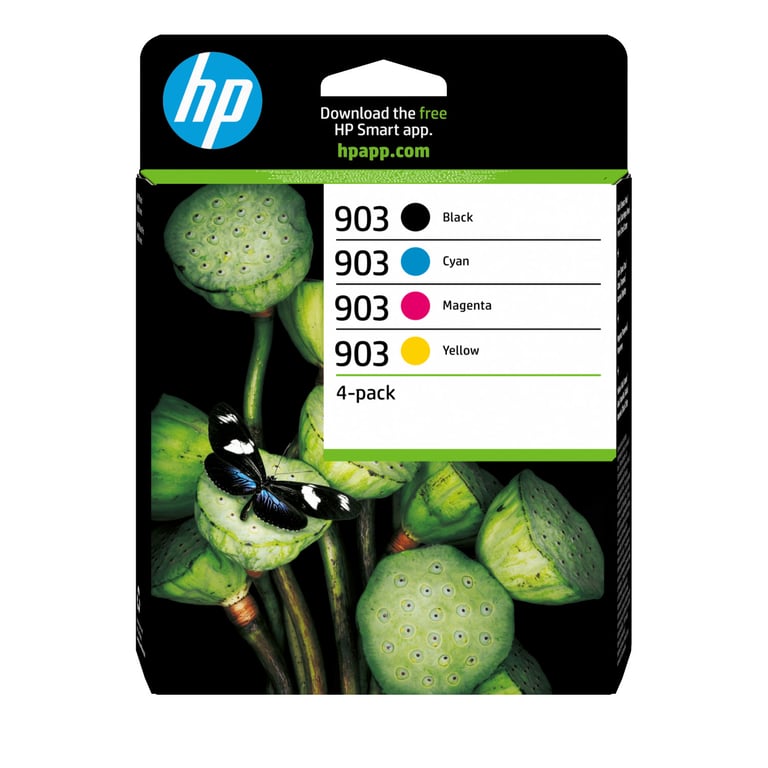 Pack De 4 Cartouches D'encre Hp 903 + Cyan + + Jaune Authentiques Hp