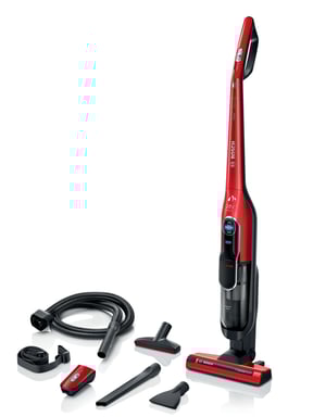 Bosch Serie 6 BLH86PET1 aspiradora de pie y escoba eléctrica Aspiradora escoba Batería Secar Rojo