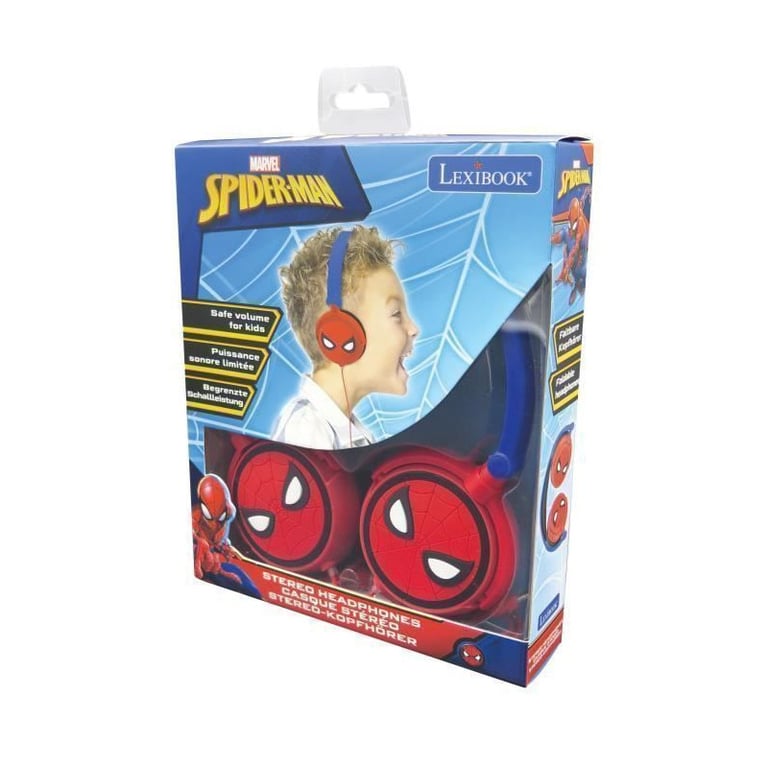 Casque Audio Stereo Spider-Man pour Enfant, Pliable et Ajustable
