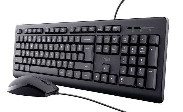 Trust Primo clavier Souris incluse Bureau USB AZERTY Français Noir
