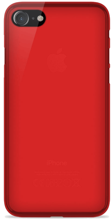 Coque silicone unie compatible Givré Rouge Apple iPhone 7 Plus iPhone 8 Plus