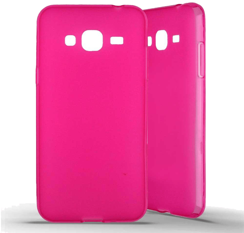 Coque silicone unie compatible Givré Rose Samsung Galaxy J3 2016