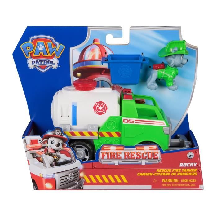 Figurine et véhicule Paw Patrol Pat’Patrouille Fire Rescue Rocky - vue 2