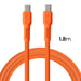 CABLE CHARGE USB-C VERS USB-C PD 60W ORANGE POUR APPLE SAMSUNG XIAOMI OPPO