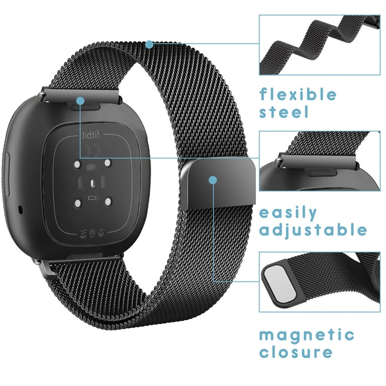 Bracelet imoshion pour Fitbit Versa 4 / 3 / Sense 2 Milanais - vue 5