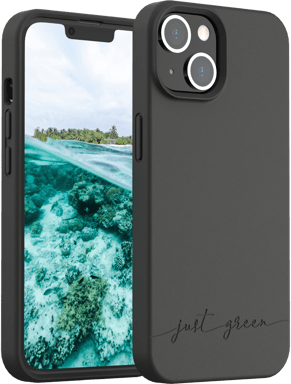 Coque pour iPhone 14 Natura Eco-conçue Noire Just Green