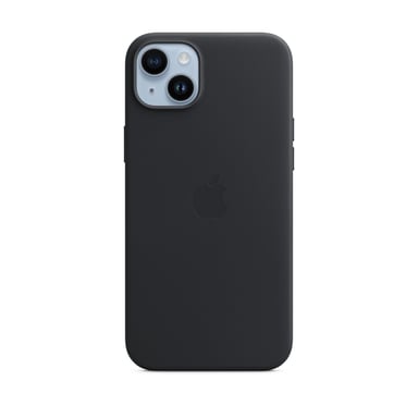 Coque en cuir avec MagSafe pour iPhone 14 Plus Noir