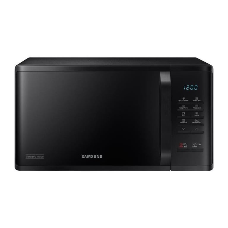 Micro-ondes Samsung MG23K3513AK - 23L - Gril - Electronique - 800W - 28,8 cm - Cavité céramique émail - Noir - Neuf