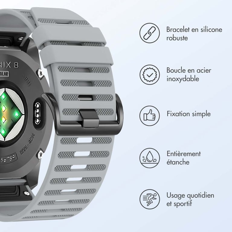 Bracelet imoshion 26mm QuickFit Stripe en silicone - vue 9