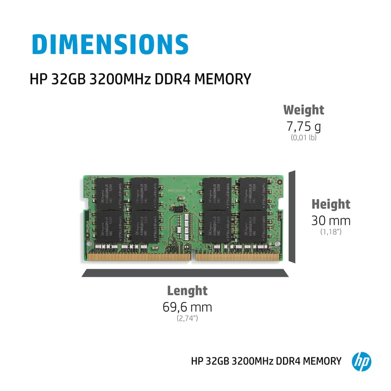 HP 4S967AA DDR4 3200 MHz - vue 3