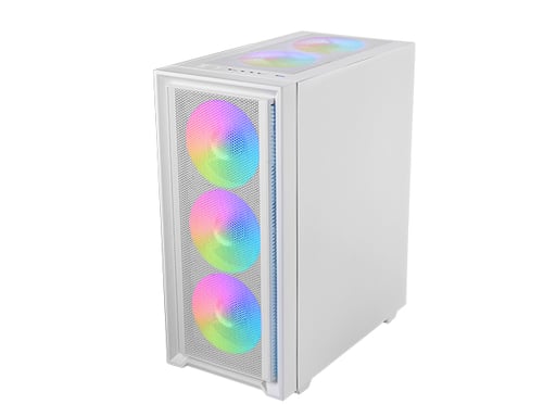 Mars Gaming MC-AIR Caja Gaming ATX 4x Ventiladores FRGB 12cm Frontal Mesh Cristal Templado Blanco