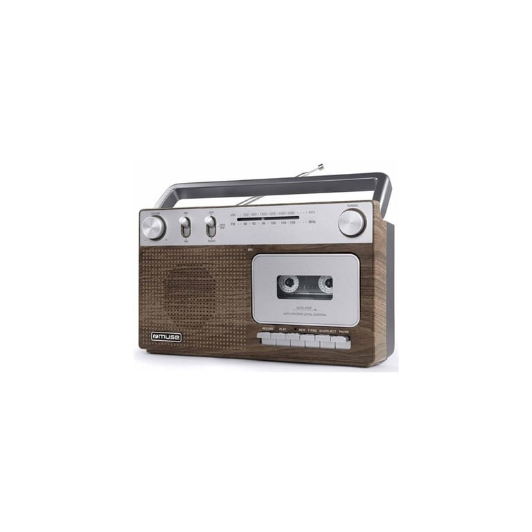 Radio Enregistreur Portable Muse M-152 WS – FM Cassette Entrée Auxiliaire - vue 2