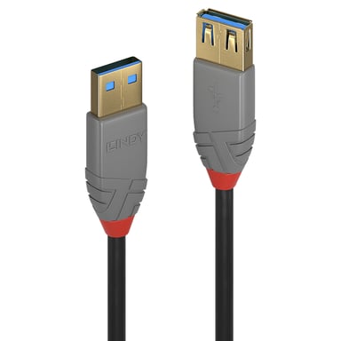 Lindy Rallonge USB 3.2 type A, 5Gbit/s, Anthra Line, 3m - Neuf