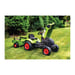 Tractor a pedales FALK Claas Arion con remolque desmontable Verde Negro Rojo