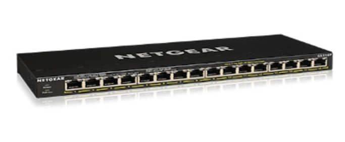 NETGEAR GS316P No administrado Gigabit Ethernet (10/100/1000) Energía sobre Ethernet (PoE) Negro