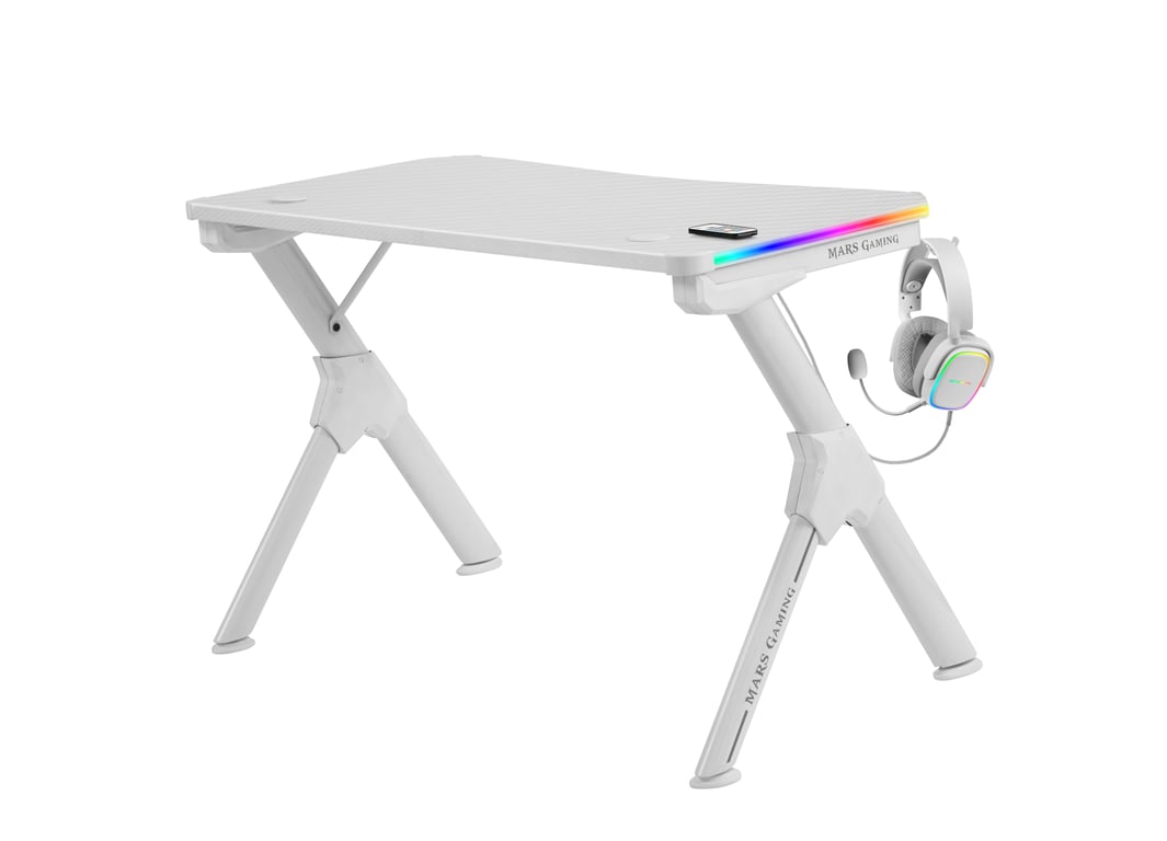 Mars Gaming Bureau de jeu Mgd Rgb Blanc - vue 3