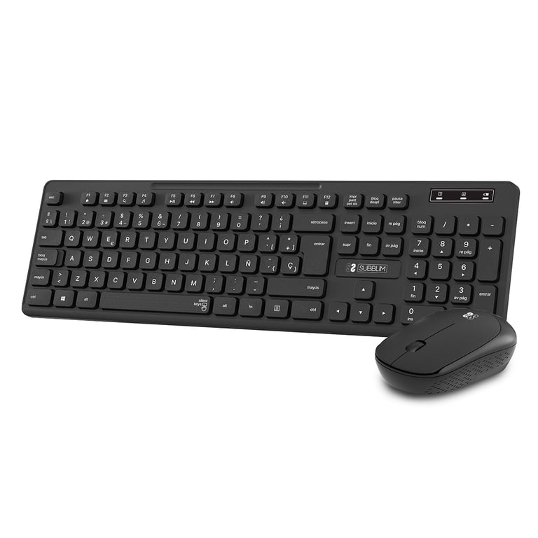 SUBBLIM SUBKBC-CSSW10 clavier Souris incluse Universel RF sans fil QWERTY Espagnole Noir - Neuf