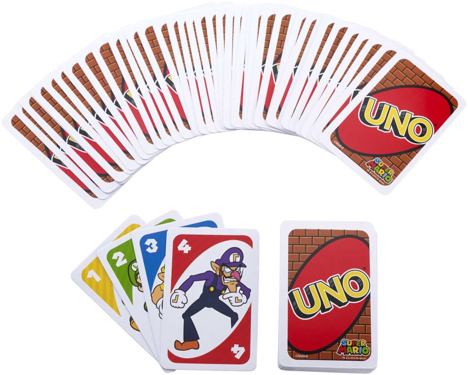 Jeu de cartes UNO Super Mario Edition MATTEL Jeu familial 2 à 10 joueurs 7 ans et plus - Neuf