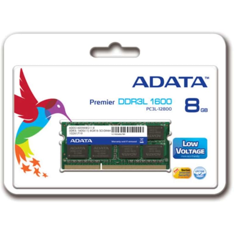 ADATA ADDS1600W8G11 module de mémoire 8 Go 1 x 8 Go DDR3L 1600 MHz Neuf
