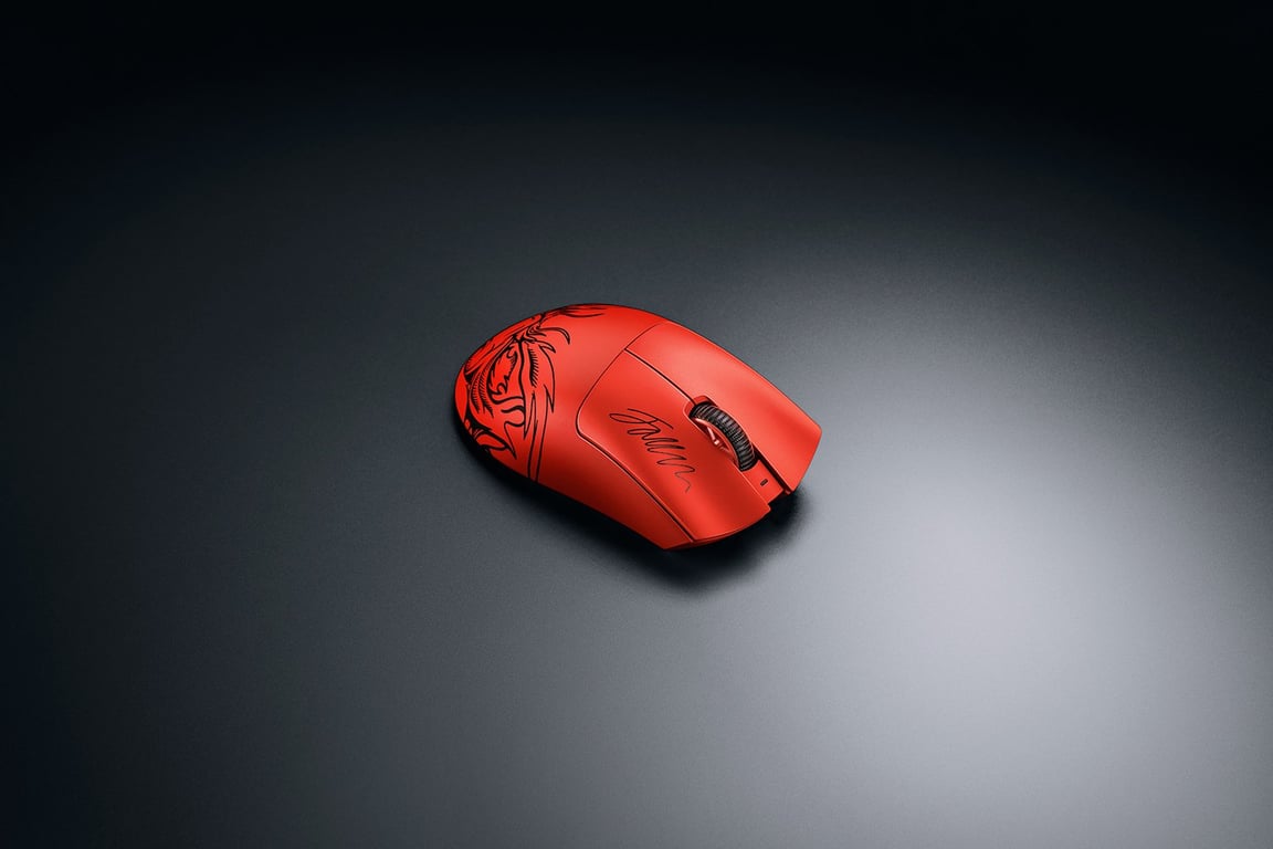 Souris Razer DeathAdder V3 Pro – Ergonomique, Sans Fil, 30000 DPI, Edition Faker - vue 3