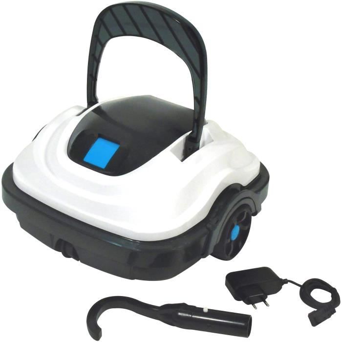 Robotclean Accu nettoyeur de piscine type nettoyage : fond surface 50m² filtration 180µ aspiration 7m³h cycle 50mn H21 x 40 x 41 cm - vue 9