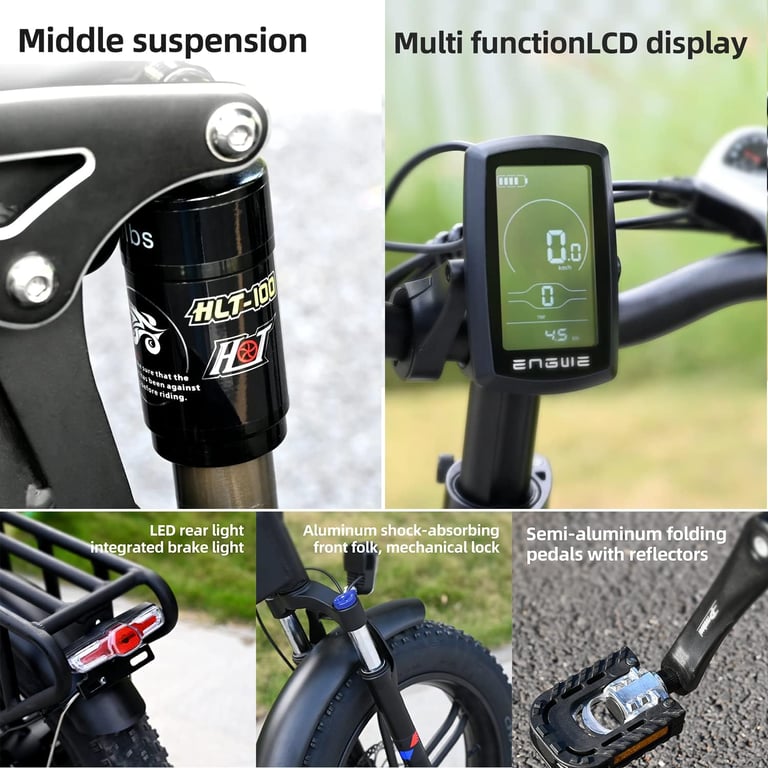 Vélo électrique pliable ENGWE ENGINE X 20 pour adultes batterie au lithium 48 V 13 Ah 7 vitesses suspension complète Neuf - vue 3