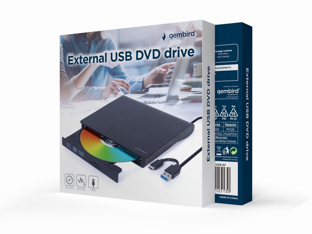 Gembird DVD USB 03 lecteur de disques optiques DVD±RW Neuf