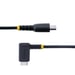 StarTech.com Cable 30cm USB C Acodado - en Ángulo Recto - PD 60W - 3A - Cable USB-C de Carga Rápida - de Alta Resistencia - USB 2.0 Tipo C - Fibra de
