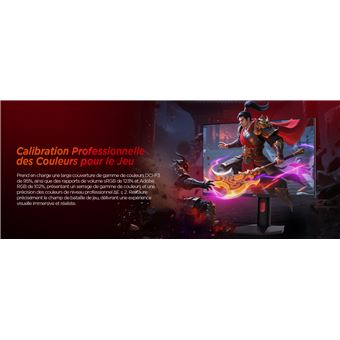 Ecran 27'' HKC G27H2P gaming 2560x1440 Fast IPS 16:9 200Hz 1200:1 1ms 350cdm² 2xHDMI DP AO VESA 100x100 Incli Reglab haut 100mm Pivot Pied HAS - vue 4