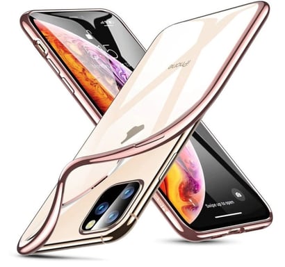 Pack Protection pour ''IPHONE 12'' (Coque Chrome Silicone + Film Verre Trempe)