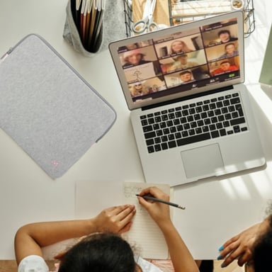 Housse à Mémoire de Forme pour Ordinateur 12.5-14'', Pochette Protection PC/Notebook Compatible MacBook Air/Pro 13.3'', Intérieur Doux, Gris/Rose